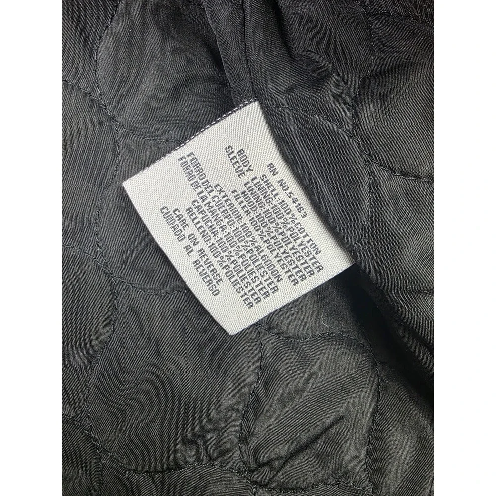 Y2K Levis‎ Quilted Lined Black Denim Jacket 2005 Mens Size L Zip Buttons Vintage